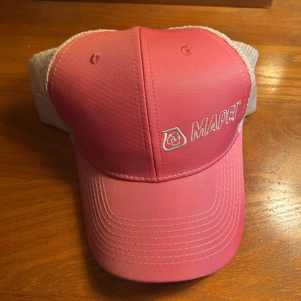 Pink and White Cap